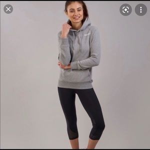 Grey Gymshark Crest pullover hoodie